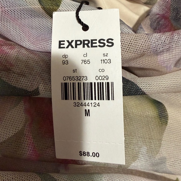 Express Floral Set Ruched Body ContourM-L - Picture 4 of 6